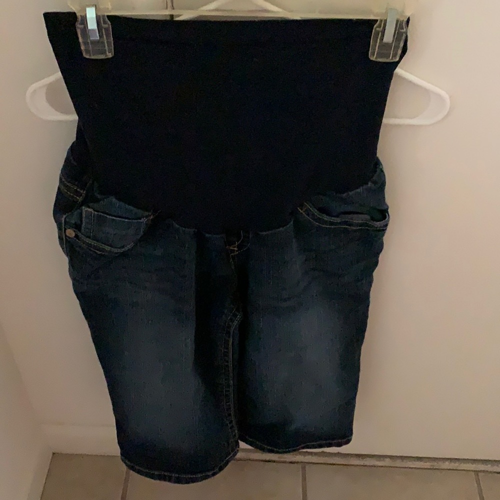 Indigo blue size medium maternity capris